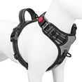 thumbnail image 1 of Arnés para perros PHOEPET, chaleco reflectante con clip frontal, talla M, gris, 1 of 6
