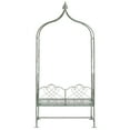 thumbnail image 5 of SAFAVIEH Eloise Outdoor Patio Arbor Bench, Antique Green, 5 of 11