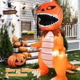 thumbnail image 4 of Decoración inflable con diseño de calabaza gigante DearSun, diseño de dinosaurio, 8 pies, con LED, 4 of 7