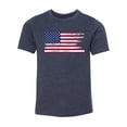 thumbnail image 2 of American Flag T-shirt, Patriotic Shirts, Graphic T-shirts for Kids - Heather Navy MH200YPATRIOT S3 XL, 2 of 3