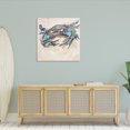 thumbnail image 3 of Stupell Industries Modern Blue Beach Crab Animals & Insects Painting Gallery Wrapped Canvas Art Print Wall Art, 36 x 36, 3 of 8
