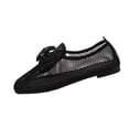 thumbnail image 2 of Square Toe Bowknot Comfortable Women's Casual & Dress Shoes Daily Wear Spring Summer Plus Size Office Work Black 7.5, 2 of 9