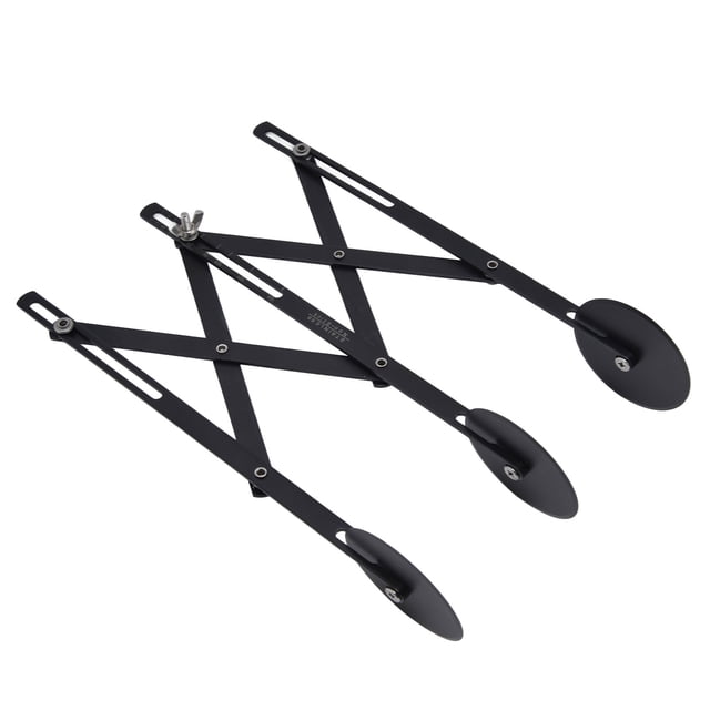 Pastry Cutter, Adjustable Safe 3 Wheel Stainless Steel Pastry Cutter For Baking For Dough For Pizza Black Non Stick