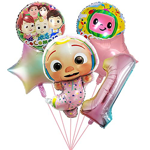 Details about   Large Cocomelon Themed Baby JJ Foil Balloon Cupcake toppers Birthday Party 17pcs