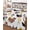 White, variant on Twin Quilt Bedding Set, Farmhouse Rooster Reversible Summer Quilt 3 Pieces, Country Watercolor Flowers Wood Grain Lightweight Bedspreads Coverlets with 2 Pillow Shams for All Seasons
