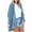 Blue, variant on VEKDONE Lightweight Crochet Cardigan for Women Long Sleeve Open Front Knit Oversized Cardigans Sweaters Casual Loose Hollow Out Solid Color Jackets