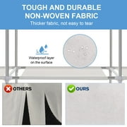 HONEIER Portable Closet,57 Clothes Storage Closet Organizer with 16mm Iron Pipe, Clothes Rack with Dustproof Non-woven Fabric Cover, Wardrobe Clothes Closet Storage for Bedroom