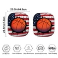 thumbnail image 3 of KUIFORTI USA Flag Car Sun Shade Windshield Portable Folding Strong UV&Heat Resistant Sun Blocker- Keeps Car Cool, Universal Cute Windshield Cover Sun Shade Fit Car, Truck, SUV, Basketball, 3 of 5
