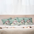 thumbnail image 3 of Ambesonne Christmas Throw Pillow Cover 4 Pack, Xmas Winter Theme, 20", Almond Green Eggshell, 3 of 6