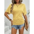 thumbnail image 5 of MORTTIC 2 Pack Women's Summer Casual Tees - Stylish Solid Color Short Sleeve Tops for Everyday Wear, 5 of 10