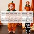 thumbnail image 3 of Ulanda Baby Halloween Pumpkin Romper Unisex Infant Long Sleeve Orange Hooded Jumpsuit (Orange, 4-5 Years), 3 of 6
