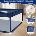 thumbnail image 5 of HioHa Large Baby Playpen with Mat | Premium Spacious Play Yard (71“), Sturdy Steel Frame & See-Through Mesh for Safety | Easy Fold, Portable for Indoor Outdoor Use, 5 of 8