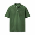thumbnail image 5 of Goodtrade8 Polo Shirts for Men Pockets Button down Dress Shirts Short Sleeve Collar Summer Casual Work Plain Ropa Para Hombre Mens T-Shirts Gift for Men, 5 of 7