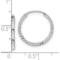 thumbnail image 3 of 14K White Gold Diamond-Cut Square Tube Endless Hoop Earrings (17 X 17) Made In Peru tf994w, 3 of 6