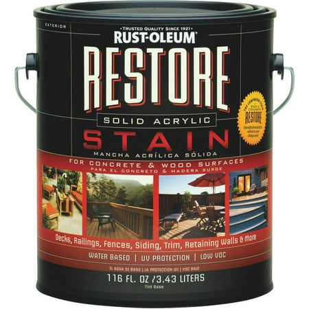 RustOleum RESTORE Solid Concrete & Wood Exterior (Best Solid Stain For Pressure Treated Wood)
