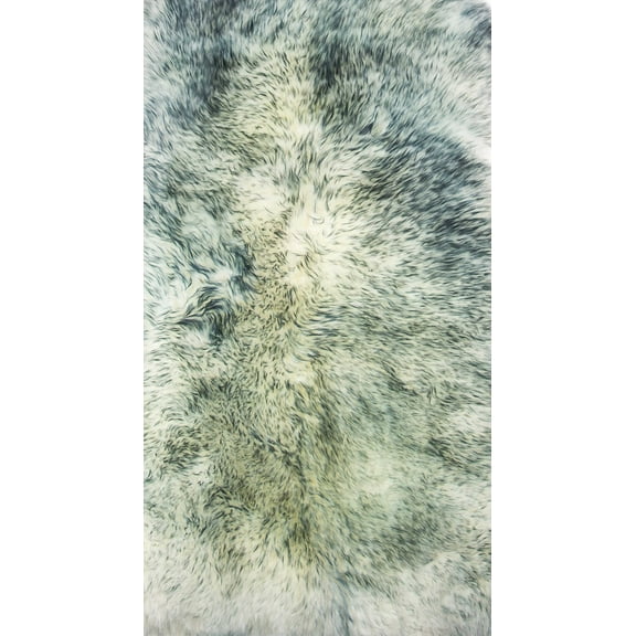 2' x 3' Gray Mist New Zealand Natural Sheepskin Rug