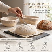 oannao Sourdough Starter Kit 21 Pcs Complete Bread Proofing Basket Set with Round and Oval Banneton Baskets Sourdough Jar Silicone Bread Sling and Baking Supplies Tools for Beginners