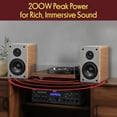 thumbnail image 4 of Pyle 5.25” Wired Bookshelf Speakers – Pair of 2-Way HiFi Home Theater Speakers with Wall Mount Brackets, Paper Cone Woofer & Soft Dome Tweeter, Compact Design for Home Audio, Brown, 4 of 5