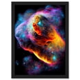 thumbnail image 1 of Space Nebula Vibrant Rainbow Spectrum Artwork Framed Wall Art Print A4, 1 of 4