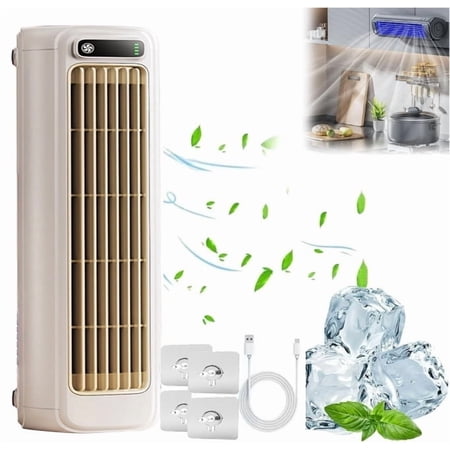 Vaneless Bladeless Tower Fan - Quiet 20dB, 2000mAh Rechargeable Battery, 3 Speed Settings, Portable Desktop Fan for Home, Office, and Relaxation - Efficient Cooling for Hot Days,Multicolor