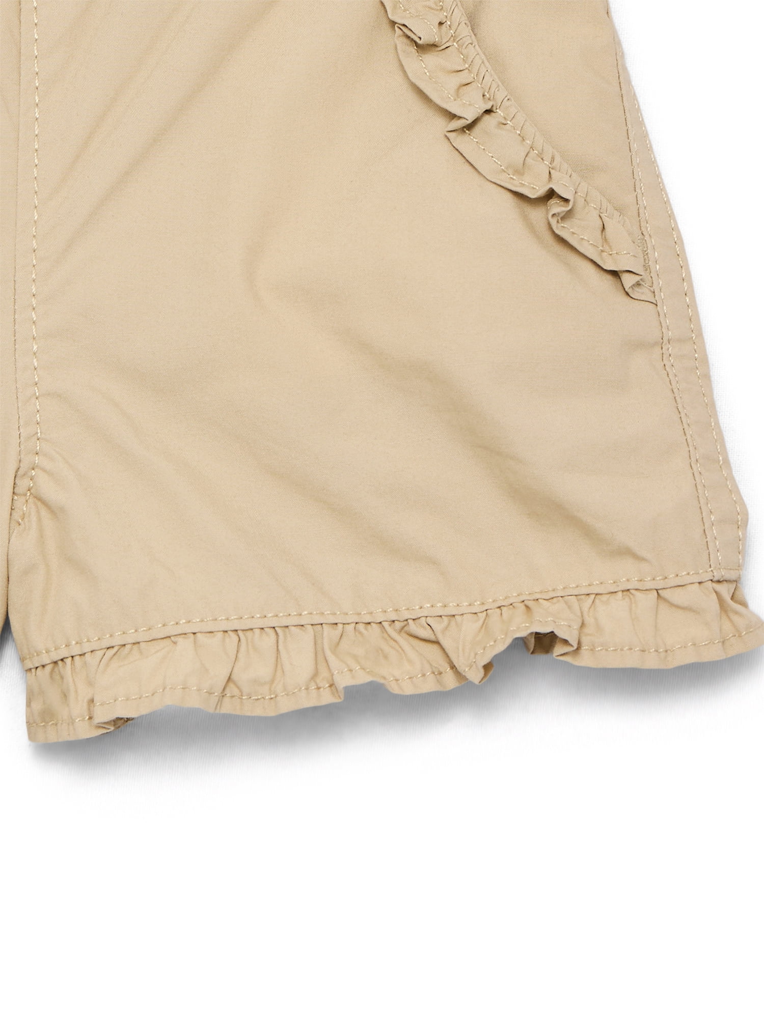 Wonder Nation Baby Girl Ruffle Pocket Shorts, Sizes 0-24 Months