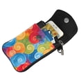 thumbnail image 3 of Cross-Body Bag Flip Phone Bag 7.6inx4.9in Durable Waterproof Pu Leather Small Size But Spacious Magnet Button Indianred Tie-Dye Background Vibrant Colors And Swirling, 3 of 5