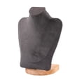 thumbnail image 1 of Exhibidor de collares, cadena, soporte para busto, decoración, joyería, soporte para busto, joyería Terciopelo gris de 23 cm, 1 of 9