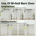 thumbnail image 5 of 25" X 84"eight White Primed Solid Core And Mid Bar Brace Bi-Fold Barn Door With Hardware Kit, 5 of 9