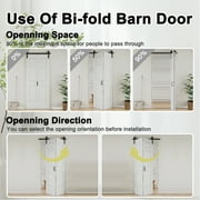 24 X 84 Closet style Paintable 6 Lattice Shapes Interior Bi-Fold Barn Door With Installation Hardware Kit