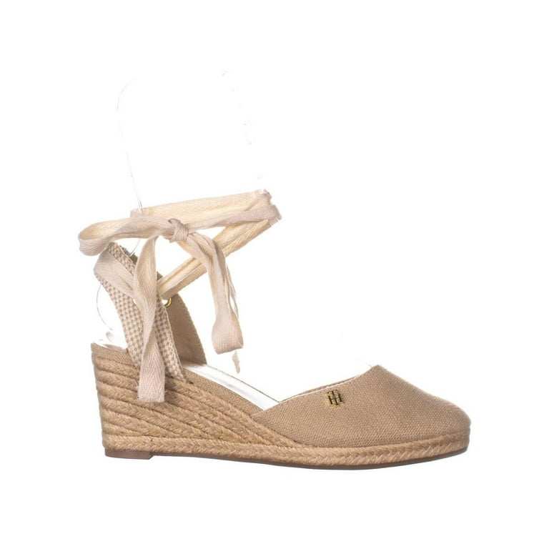 Womens Tommy Hilfiger Nowell Wedge Espadrille Sandals, Light Natural Fabric, US - Walmart.com