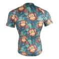 thumbnail image 4 of joogoo Funny Gorillas Palm Leaf Men's Cycling Jerseys Mountain Bike Short Sleeve Tops L, 4 of 7