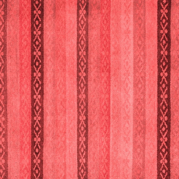 Ahgly Company Indoor Square Oriental Red Modern Area Rugs, 7' Square