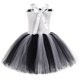 thumbnail image 4 of Disfraz de cebra para niños, disfraz de Halloween, traje de tutú con rayas blancas y negras para fiesta de cumpleaños, ropa elegante para niñas, 4 of 5