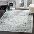 thumbnail image 1 of Safavieh Claremont Collection CLR665G Oriental Medallion Distressed Area Rug, 9' x 12', Ivory / Grey, 1 of 2