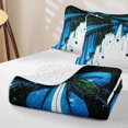 thumbnail image 4 of Homewish Princess Quilt King for Girls, Black Blue Bow King Coverlet Set, 3pcs 1 Bedspread and 2 Pillowcases, 4 of 7