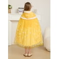 thumbnail image 3 of Girls Velvet Princess Cape Kids Hooded Fancy Cloak Dress up Cape Ice Outfit, 3 of 4
