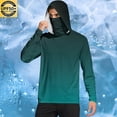 thumbnail image 2 of Dreluolixuan Fishing Shirts for Men with Hood Sun Protection UV SPF Long Sleeve Performance Quickly Dry Tee with Face Mask Lightweight Hoodie Jacket Hiking Running Work Tops, 2 of 8