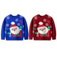 thumbnail image 3 of Toddler Kids Girls Boys Christmas Deer Sweater,Casual Prints Knitted Long Sleeve Outwear Winter Top Sweater,2-7 Years, 3 of 8