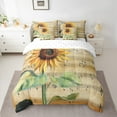 thumbnail image 2 of Castle Fairy Boys Girls Vintage Chic Floral Sunflower Bedding Comforter Set 7-Piece,Musical Notes Melody King Bedding Sets,Rustic Spring Garden Flower Ultra Soft Bed Sheets,Ultra Soft Home Decor, 2 of 8