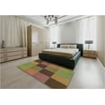 thumbnail image 5 of Ahgly Company Machine Washable Indoor Square Transitional Dark Golden Rod Brown Area Rugs, 3' Square, 5 of 7