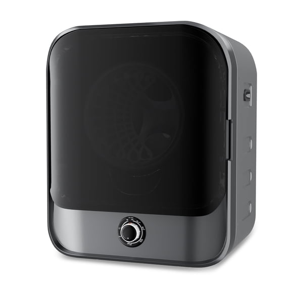 TABU 2.6 Cu.Ft. Portable Clothes Dryer, 110V Electric Clothes Dryer with Stainless Steel Tub & Control Knob, for Apartments, Dorm, RV, Black