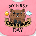thumbnail image 4 of Inktastic My First Groundhog Day Cute Boys or Girls Baby Bib, 4 of 4