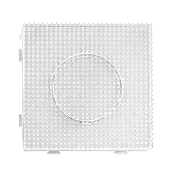 Fuse Bead Pegboards for Kids & Adults, Clear Perler Bead Boards with Multiple Design Templates, Square & Round Patterns for DIY Arts, Crafts & Creative Projects,Clear1