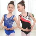 thumbnail image 2 of Justaucorps de Gymnastique pour Filles Été Col Rond Sans Manches Bodycon Tendance Ajusté pour Danse Latine, 2 of 9