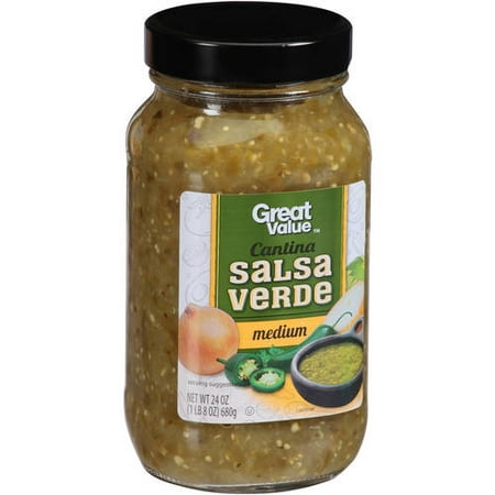 (3 Pack) Great Value Cantina Salsa Verde, 24 oz (Best Salsa At Chipotle)