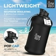 thumbnail image 5 of THE GYM KEG 74oz Half Gallon Water Bottle with Carry Handle, Leakproof, Eco-friendly, Tritan BPA Free Plastic (Stealth Black), 5 of 9