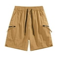 thumbnail image 4 of Men's High Street Fashion Leather Shorts - Pleated Design, Straight Fit, 4 of 4