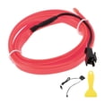 thumbnail image 1 of Cuerda de luz LED EL de 1m Unique Bargains, luz de cadena brillante para iluminación interior de automóviles, tira LED auto flexible de neón para decoración de automóviles USB (5V) Rosa, 1 of 1