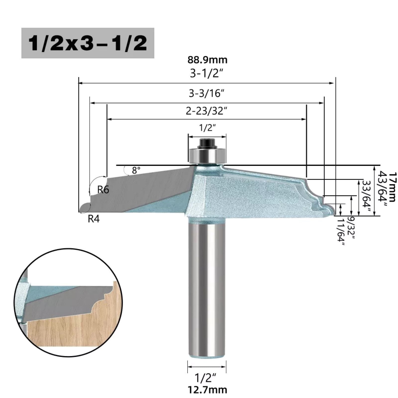 APPLAYERR Versatile Router Bit Set for Door Jamb Profiles & Decorative Moldings