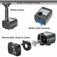 thumbnail image 4 of Bomba de fuente de jardín de agua solar al aire libre solar, versión mejorada de 1.5W con bomba de estanque de fuente solar de pila, bomba de agua de fuente solar para lavabo, patio, patio,, 4 of 5
